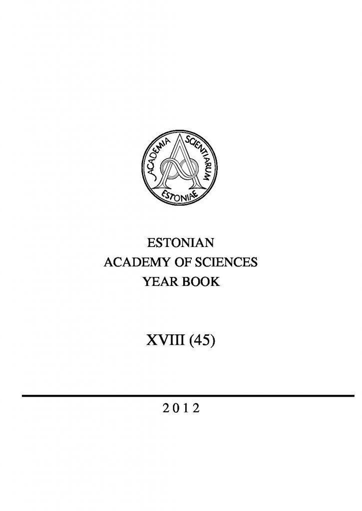 Publications - Estonian Academy Of Sciences